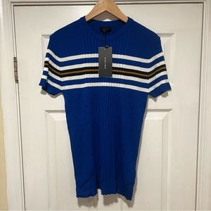 Zara short sleeve knit. Mens sz Large Blue. Brand new never worn. Soft